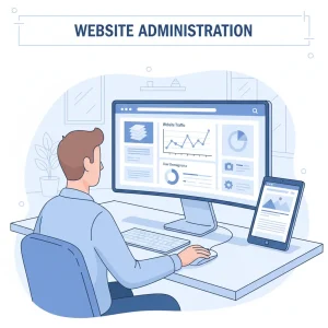 საიტის ადმინისტრირება და მართვა გაშვების შემდეგ.